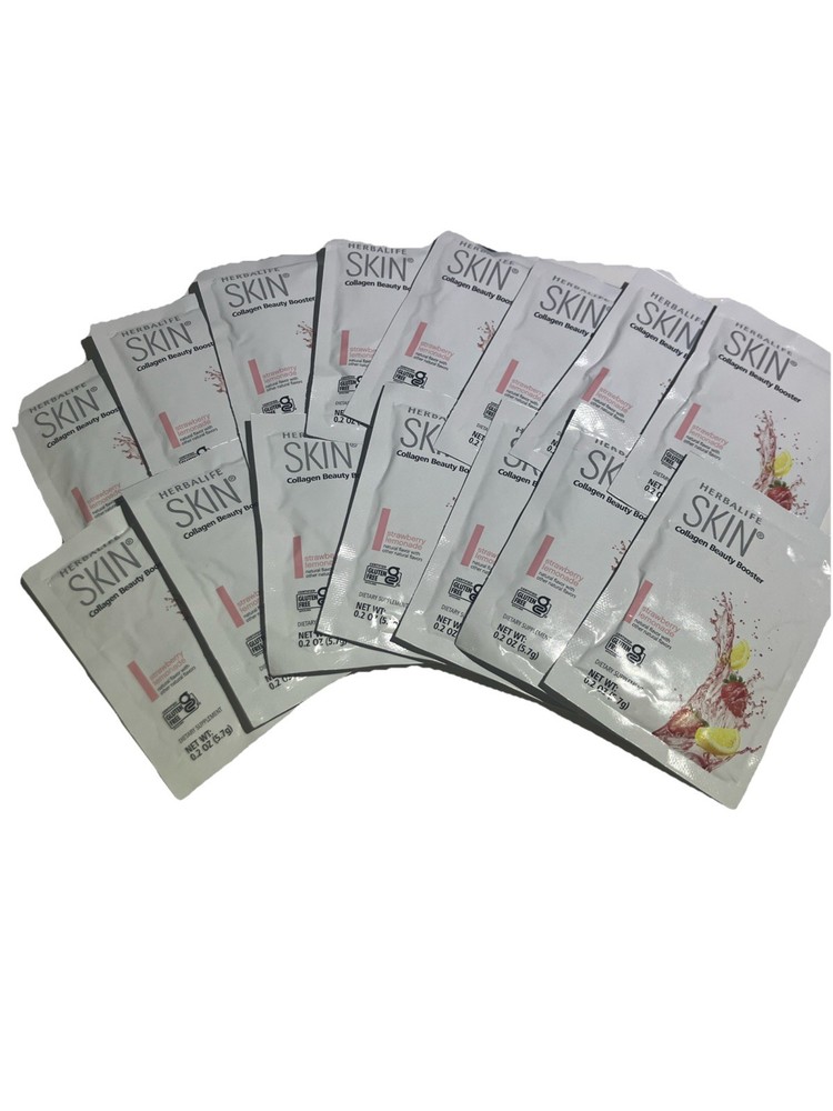 Collagen Strawberry Lemonade Drink Mix 15 Single-Serve Packets  