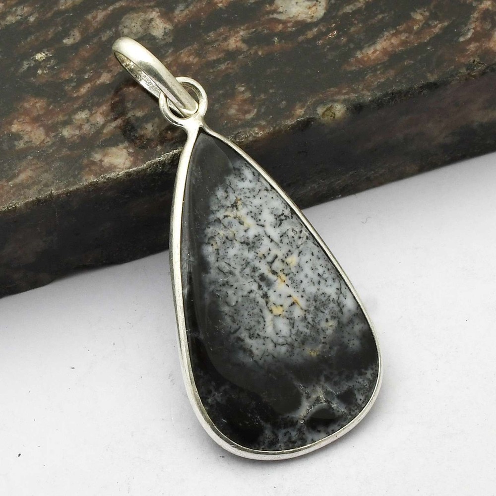 Dendrite Opal Gemstone Ethnic Handmade Pendant Jewelry New Year Gift  AP-15288