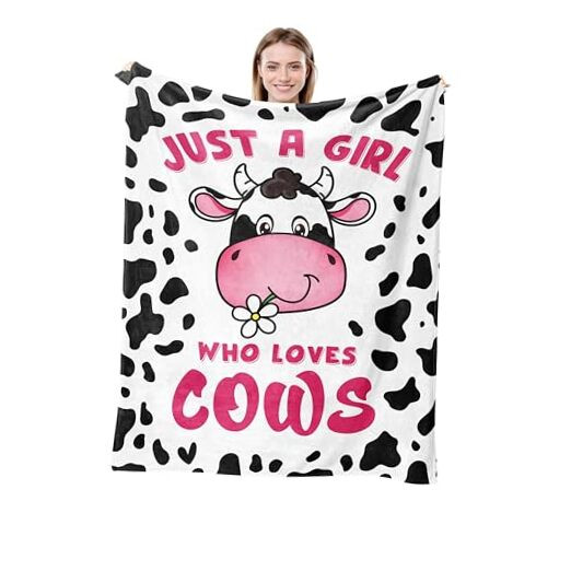 Cow Print Blanket 50’’X40’’, Cow Gifts for Girls Gifts, Cow 40*50 Cow Lover