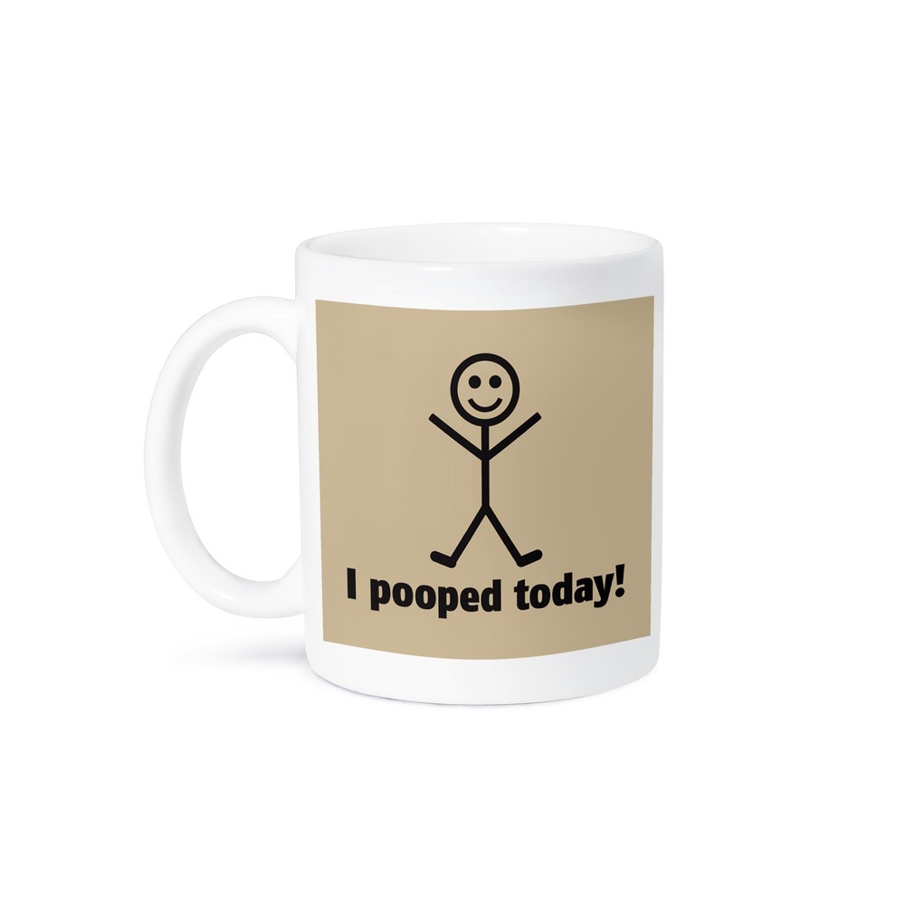 3dRose Funny I Pooped Today Ceramic Coffee Mug  