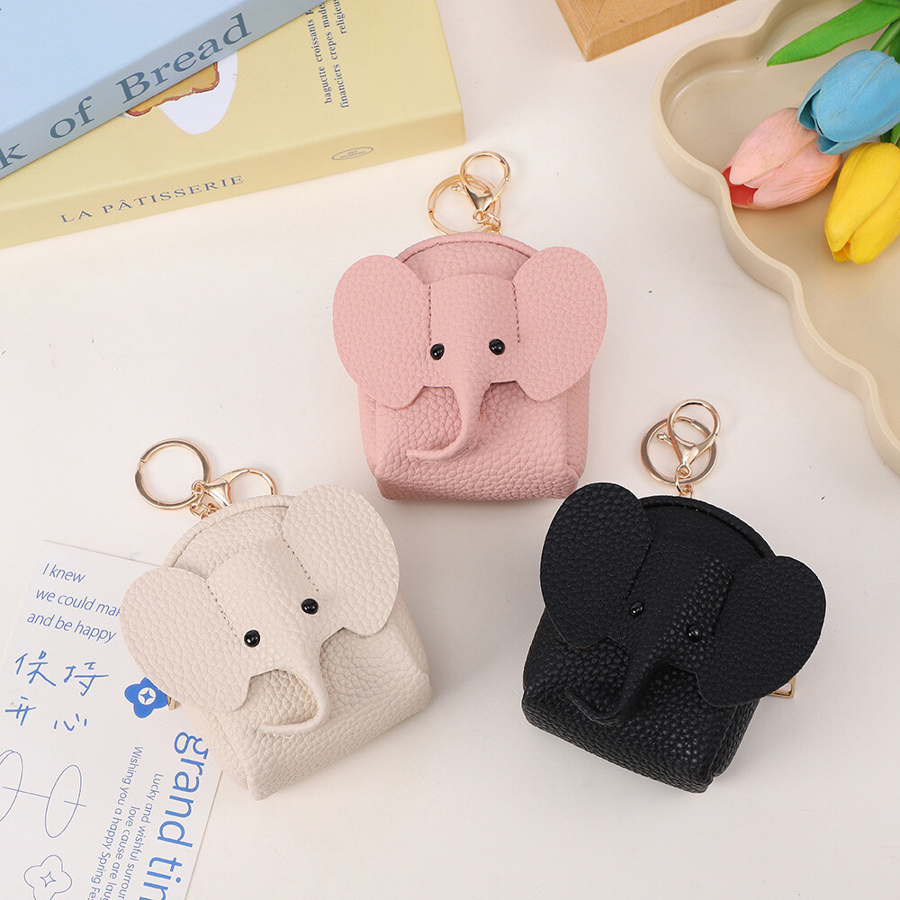 Cartoon Mini Wallet Storage Bag Keyring Coin Purse Earphone Bag Organizer Gifts