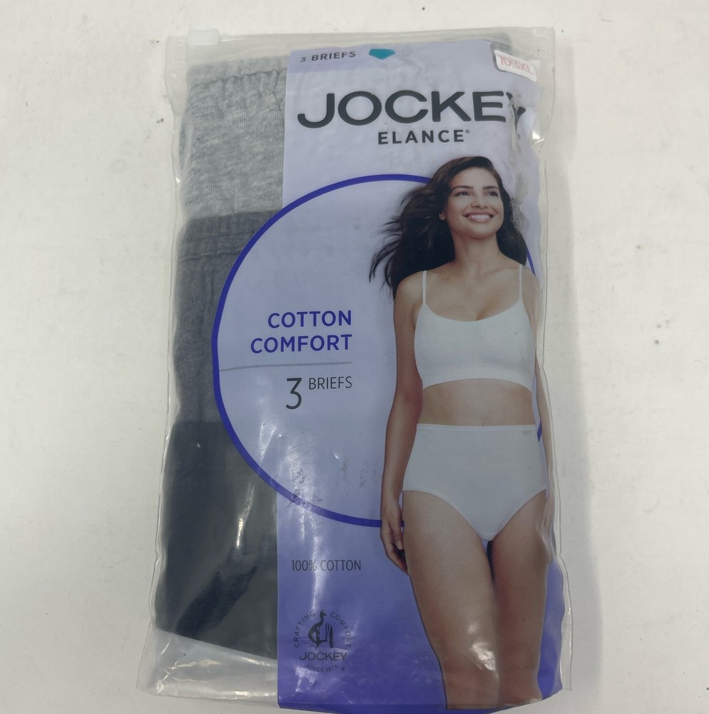 Jockey Women’s Elance Cotton Comfort Briefs 3-Pack - Multicolor - Size 10 3XL