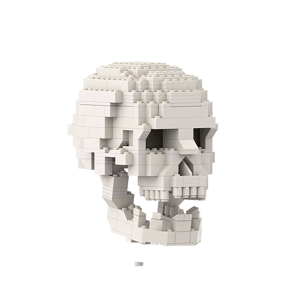 Human Skull with Brain Model Sculpture Building Kit 410 Pieces MOC Build Gift