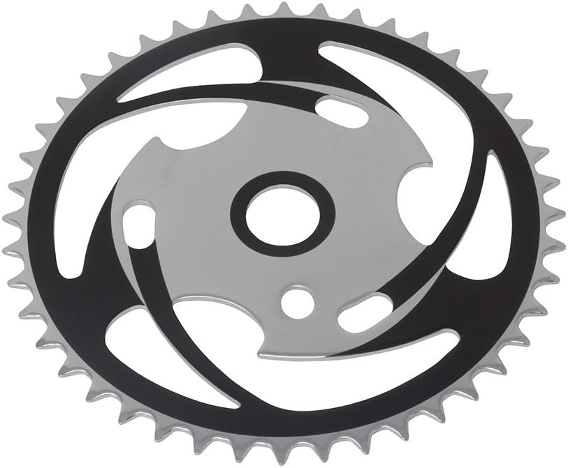 Fenix Black/Chrome Bike Sprocket/Chainring, 44T 1/2 X 1/8, Various Styles