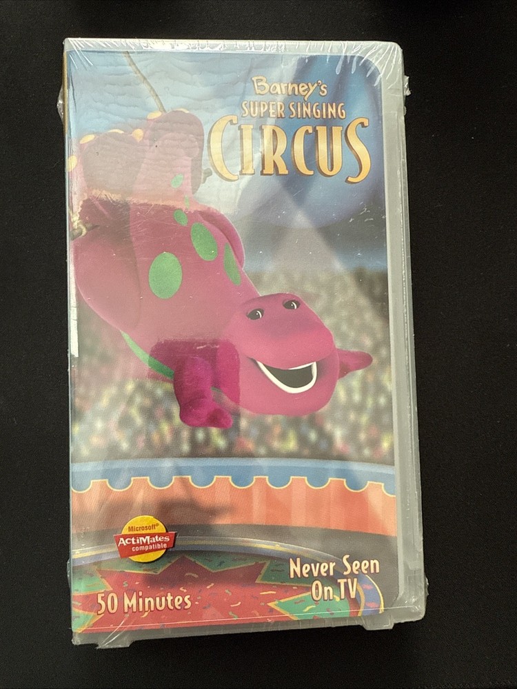 Barney’s Super Singing Circus (VHS) VTG Clamshell Case - SEALED