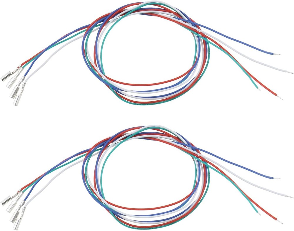 2 Sets (8PCS) Phono Cartridge Cable Leads for Turntable Connection