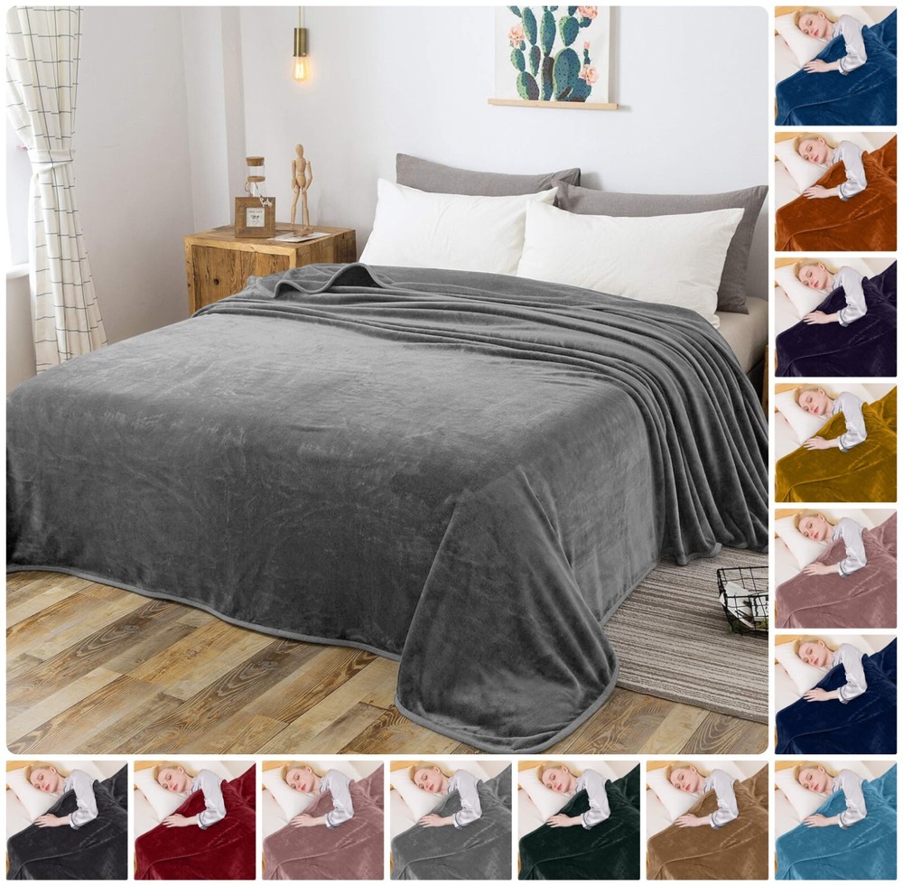 Soft Lightweight Anti-Allergy Fleece Blanket for Cozy Comfort