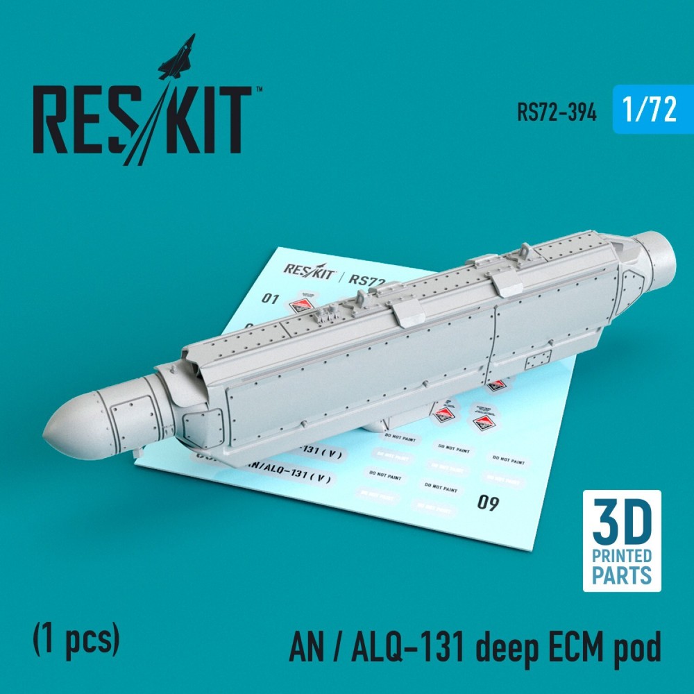 AN/ALQ-131 Deep ECM Pod 3D Print 1:72 ResKit RS72-0394