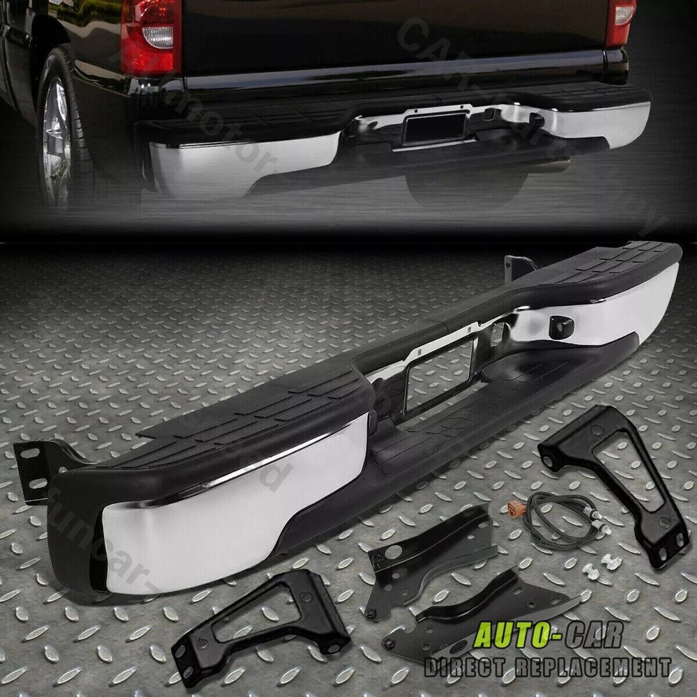 Chrome Rear Bumper For Chevy Silverado 1999-2007 for GMC Sierra 1500 2500