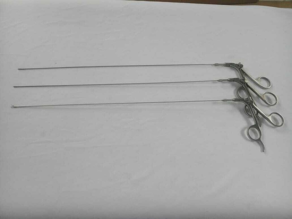 Laparoscopic Alligator Jaw Biopsy Scissors 7Fr 400mm Semi-Rigid Grasper Set