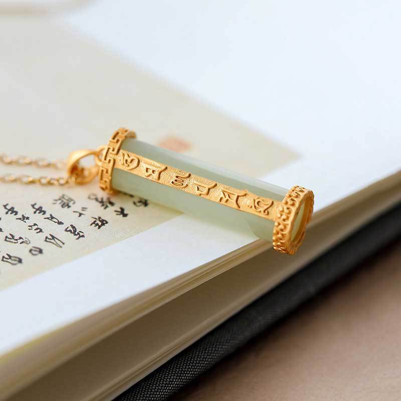 Jade Buddhism Pendant Jewelry Amulet White 925 Silver Chinese Natural Necklace