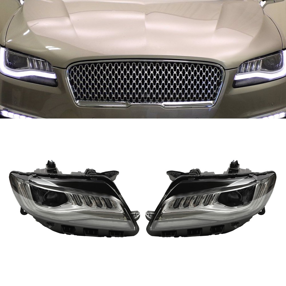 For Lincoln MKZ 2017 2018 2019 Left+Right 1 Pair LED Headlights Headlamps & AFS
