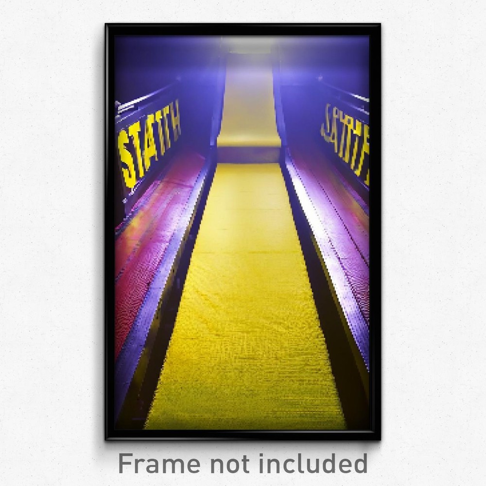8 Bit Pixel Art Poster - Yellow Staith Psychedelic Trippy Gamer Print