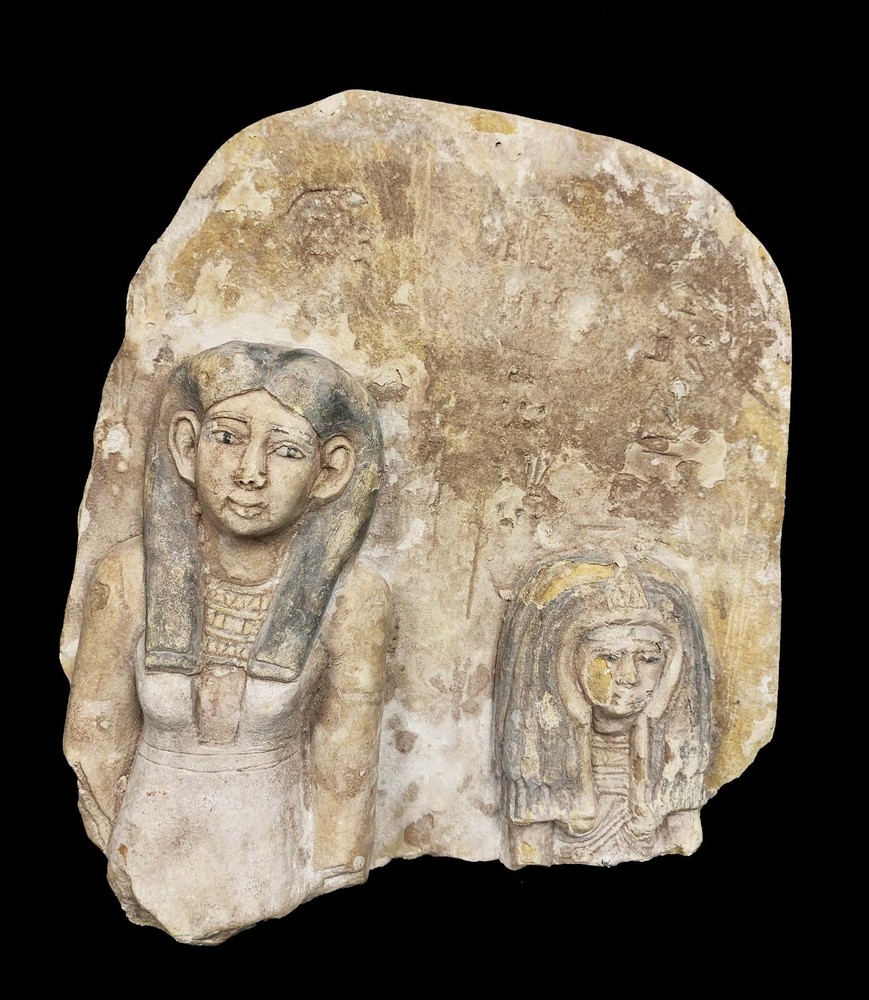 Egyptian Hathor goddess wall relief - love & fertility art