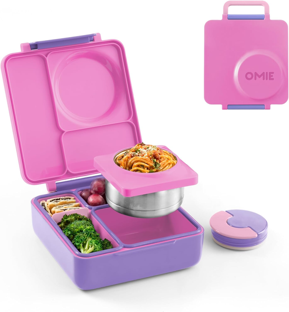 box Bento Box for Kids - Insulated Bento Lunch Box with Leak Proof Vacuum Insula