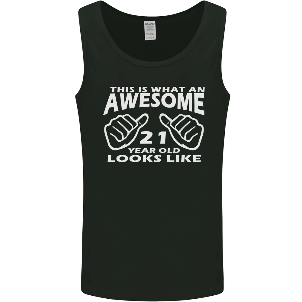 21st Birthday 21 Year Old This Is What Mens Vest Tank Top