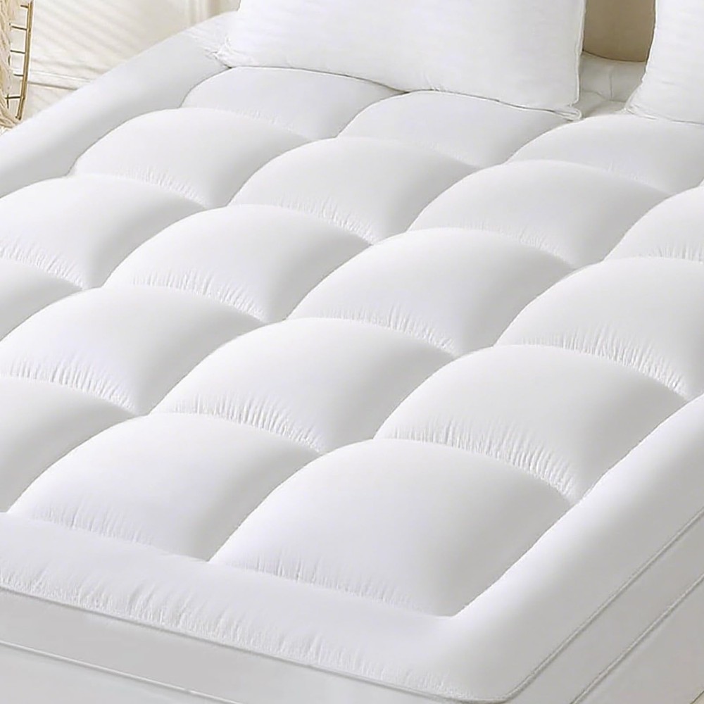Mattress Pad Extra Thick, Cooling, and Breathable King Mattress Topper 8-21