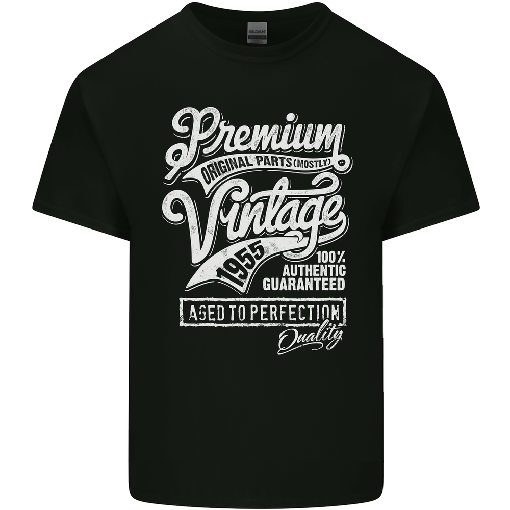 Aged to Perfection Vintage 68th Birthday 1955 Mens Cotton T-Shirt Tee Top