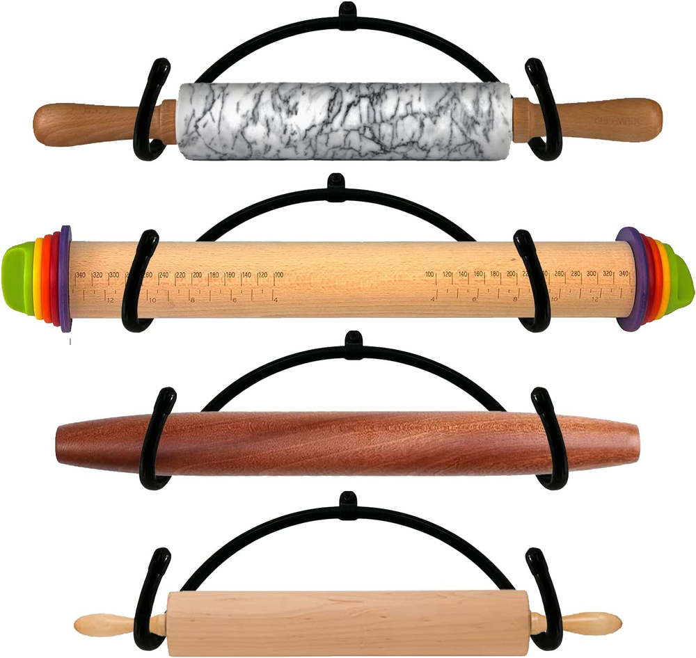 Pack of 4 – Rolling Pin Holder Rolling Pin Display Rack Rolling Pin Storage Orga