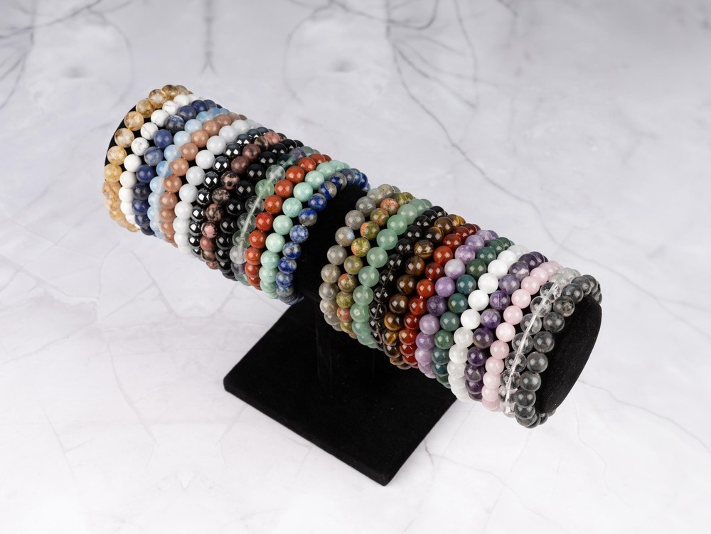 8mm Healing Crystal Beaded Bracelet for Women & Men in 36 Styles