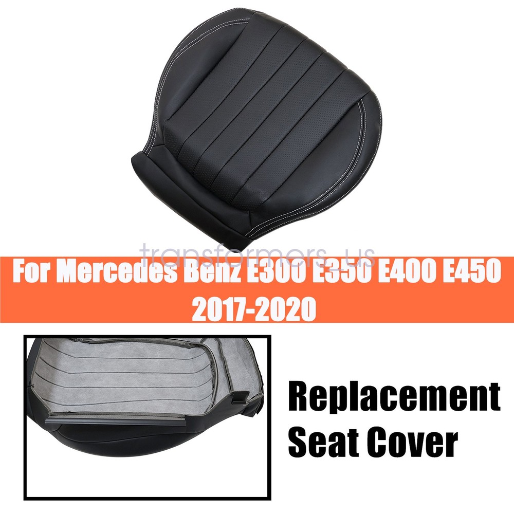For 2017-2020 Mercedes Benz E-Class W213 Driver Bottom Leather Seat Cover Black
