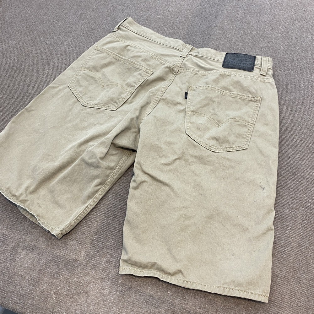 Levi’s Jean Khaki Shorts Men’s Straight Leg Jorts Size 34 Dad Swag