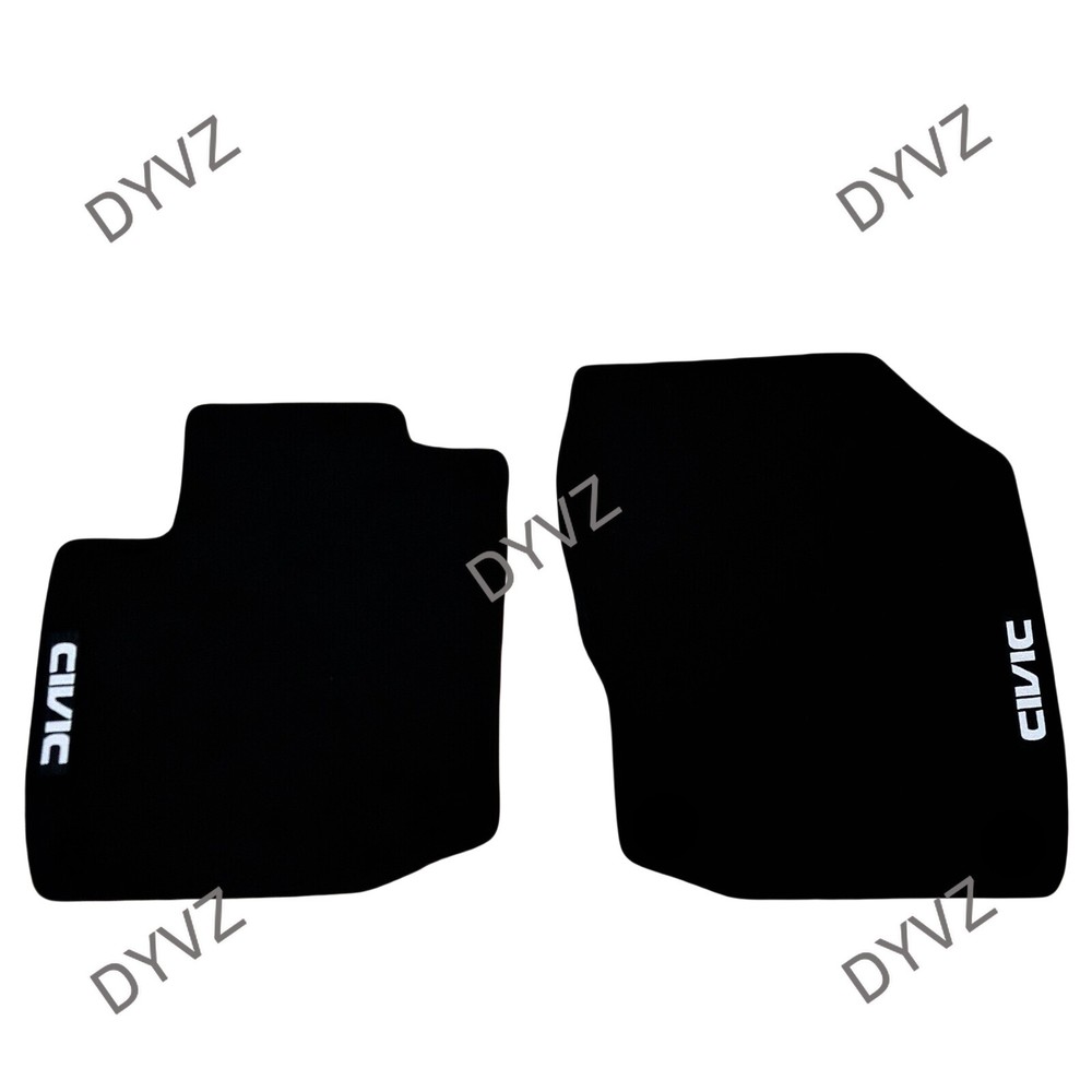 Front Car Floor Mats For Honda Civic Waterproof Velour Carpet Rugs Auto Liners 2