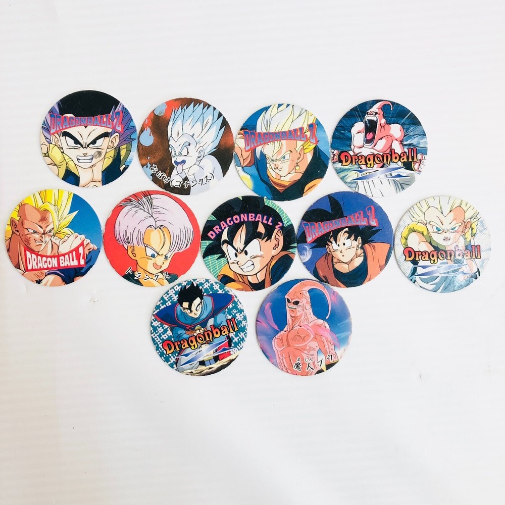 Vintage Dragon Ball Z Japanese Menko Trading Cards Bundle Set of 11