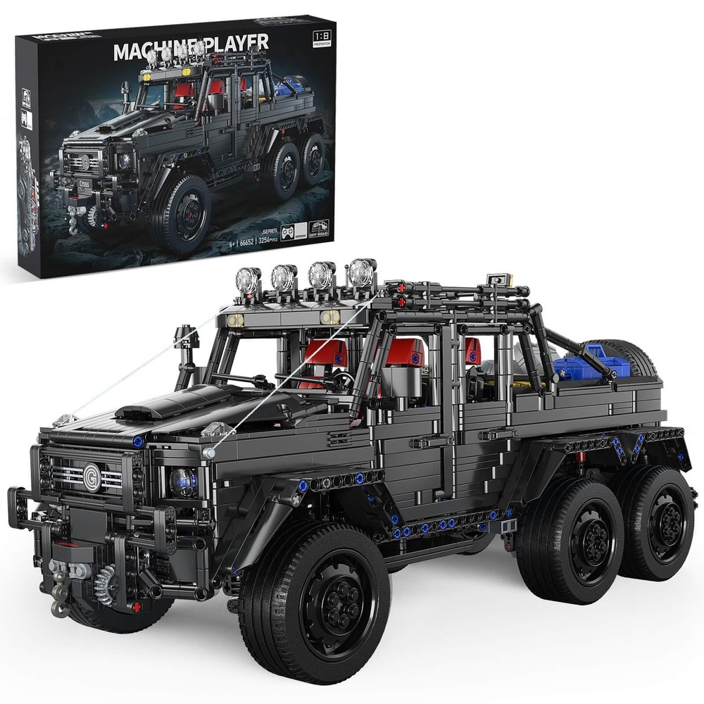 Black Pickup 6X6 MOC Car Building Kit Set for Adults & Boys, 3238 Pieces, 1:8...