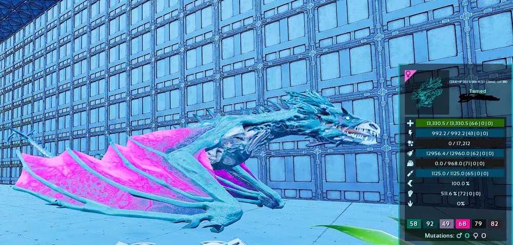 Zombie Fire & Lighting WYVERN Clone 380 LEVEL Ark Survival Ascended Official PVE