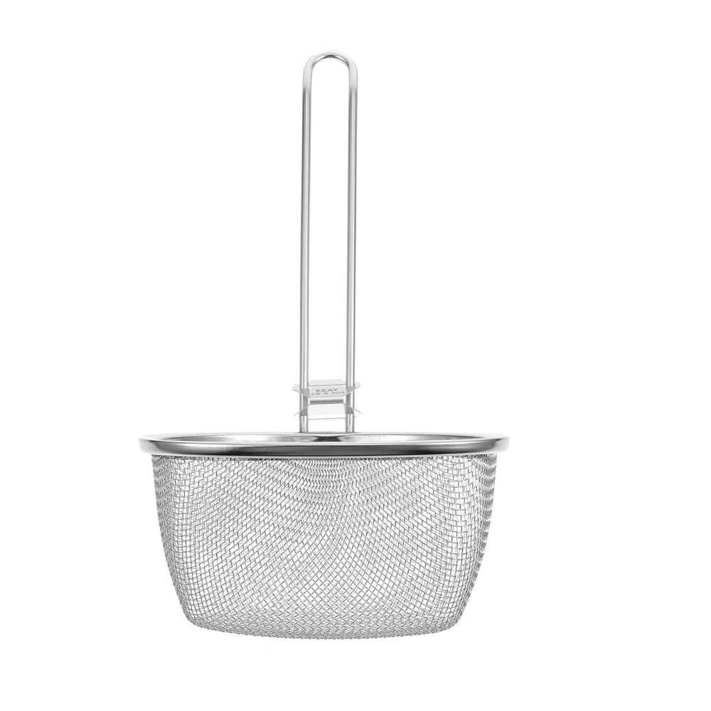 Kitchen Skimmer Stainless Steel Mesh Basket Strainer Food Basket with Handle