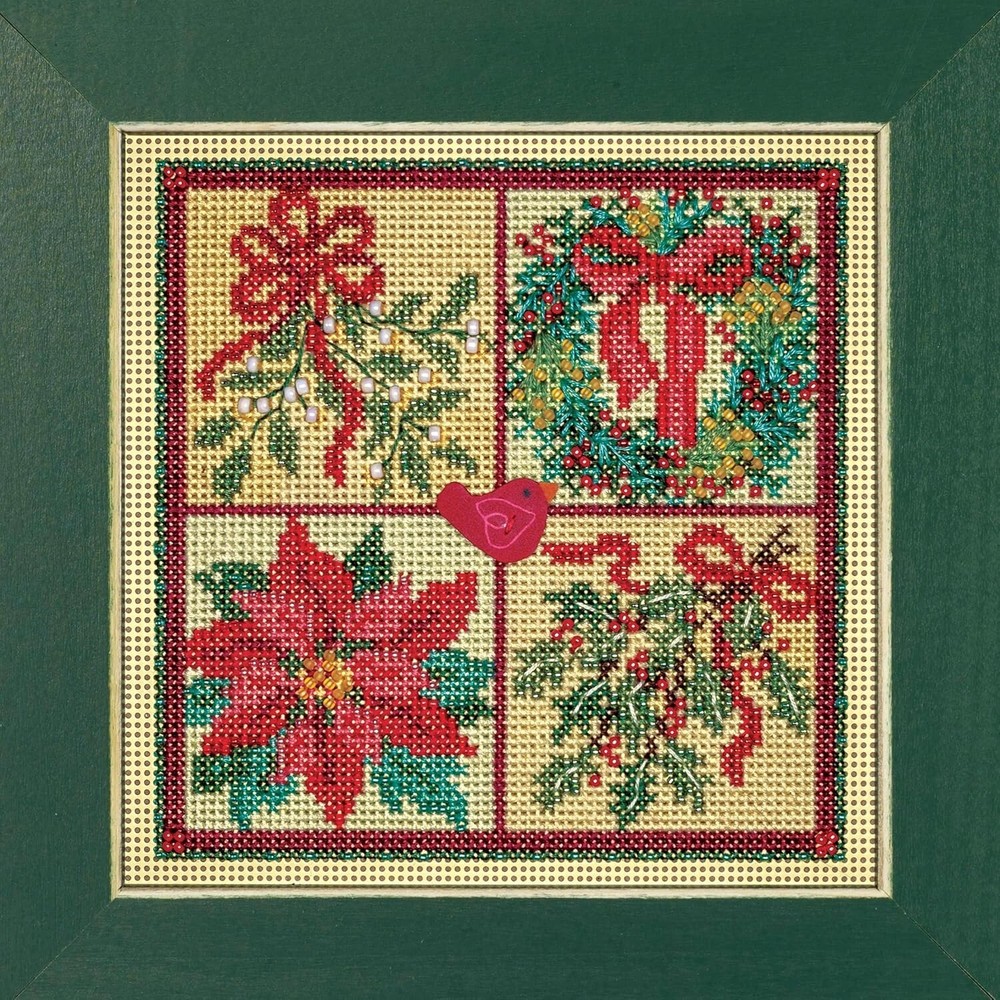 MILL HILL Buttons Beads Kit Counted Cross Stitch WINTER GREENS MH14-2333