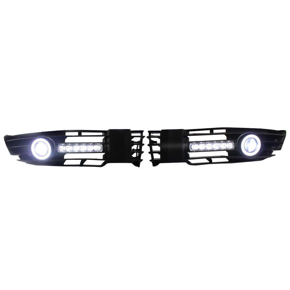 LED DRL Pair Car Grille Fog Light Fit For VW Passat B5.5 01-05 Set of 2 NEW