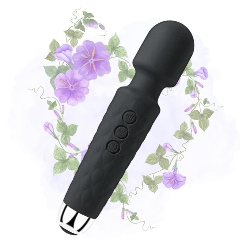 Portable Cordless Massager- Handheld Back Massage -Whisper Quiet - Black