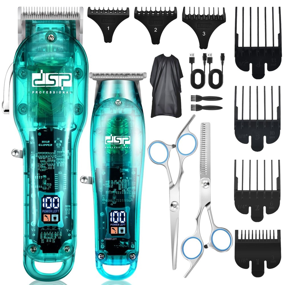 Professional DSP Hair Clipper & Trimmer Kit for Men - Barber-Grade Hair & Beard Grooming Set