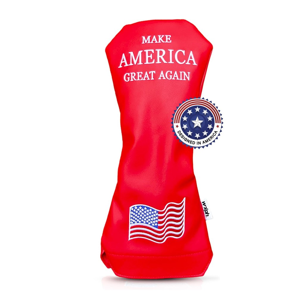 USA Driver Head Cover – Premium Leather MAGA Hat Style Golf Club Protector