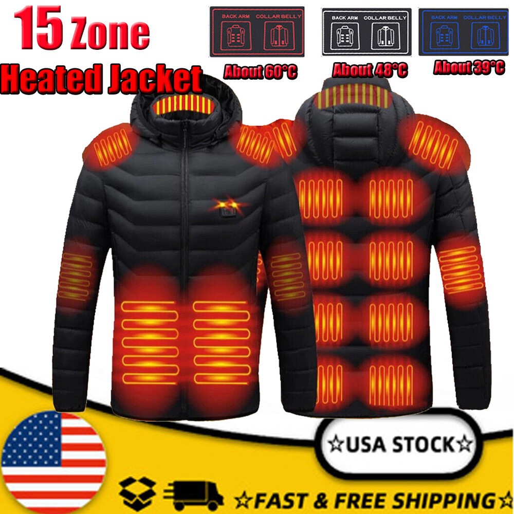 Big Seasonal Sale: 15-Zone Electric Heated Vest Jacket for Men & Women with USB Heating-image