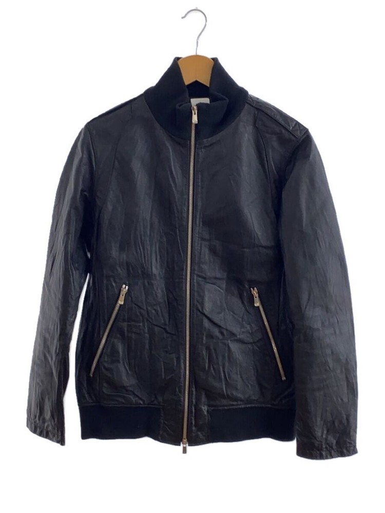 Ships Jet Blue Leather Jacket Blouson/M/Pigskin/Blk 8922