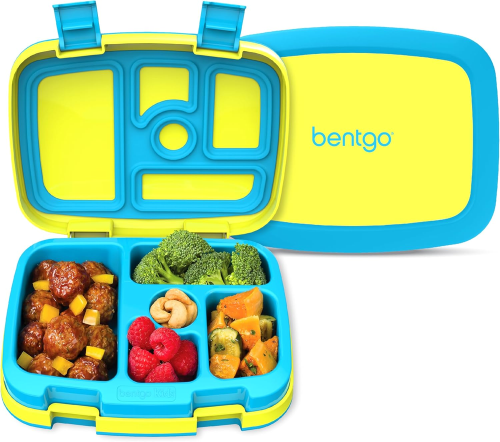 Kids 5-Compartment Leak-Proof Bento Lunch Box with Perfect Portion Sizes