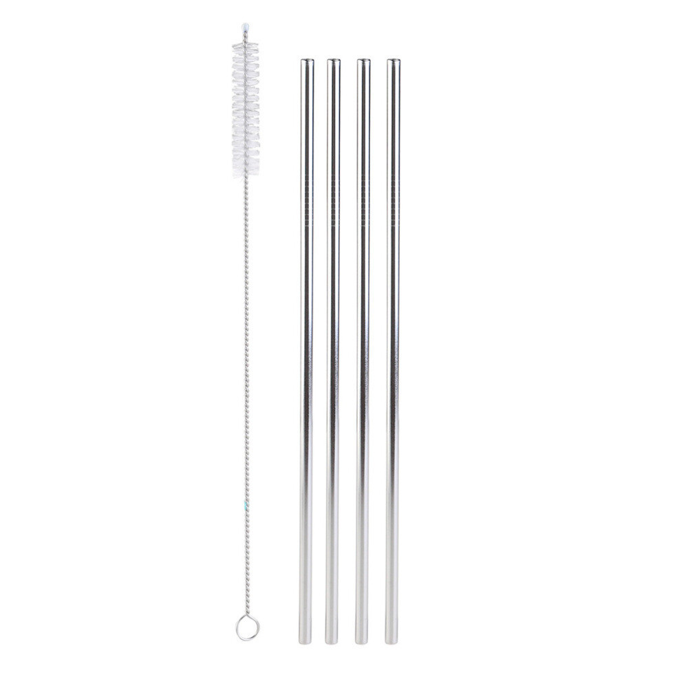 5 Pcs Drinking Pipette Stainless Steel Straw Water Bottles Clear