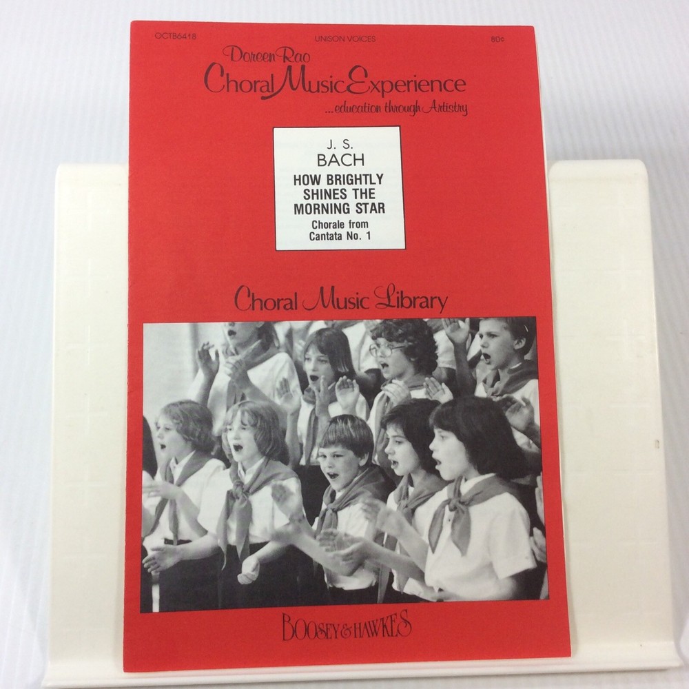 How Brightly Shines The Morning Star Bach Choral Sheet Music Octavo Lot 8