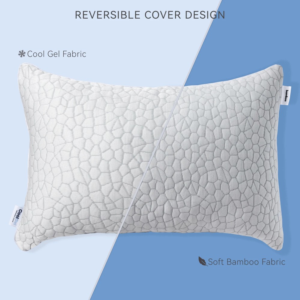 King Size Cooling Bamboo Shredded Memory Foam Pillow for Better Sleep