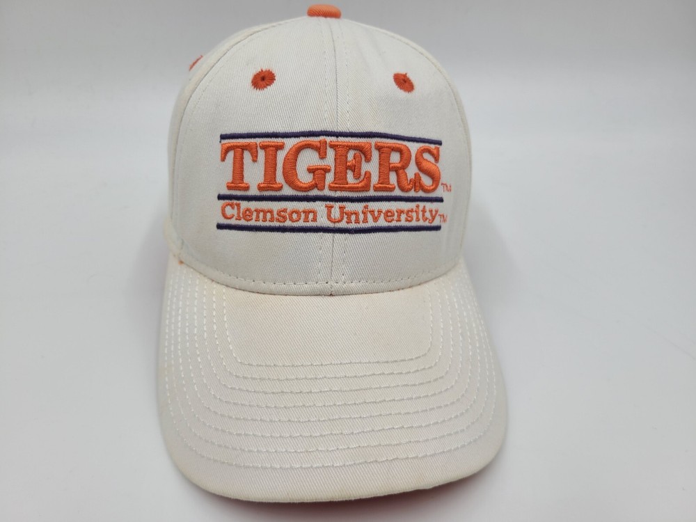 Clemson University Tigers The Game Split Bar Distressed Snapback Hat Cap NCAA