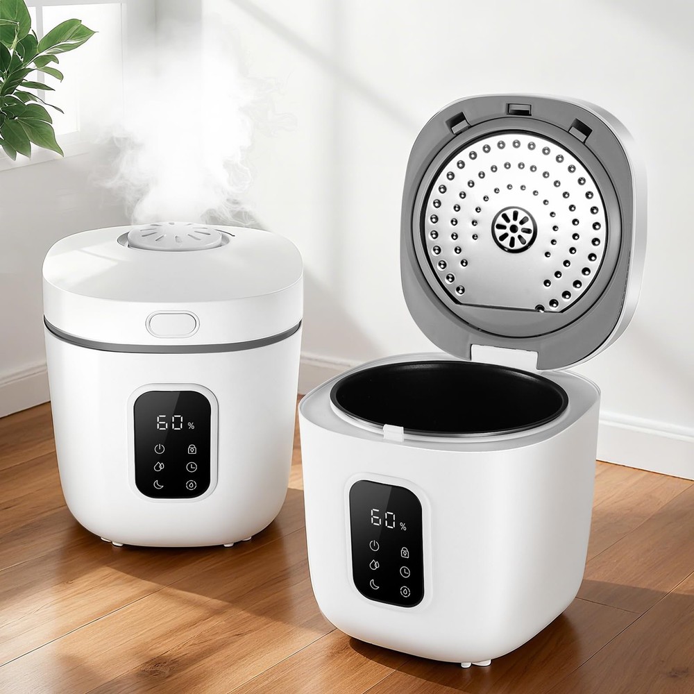 3.3L Warm Mist Humidifier for Bedroom Large Room, Stainless Steel Air Humidif...