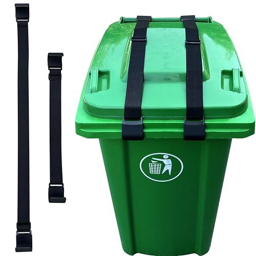2pcs Adjustable Trash Can Lid Locks for Secure Garbage Bin Closure