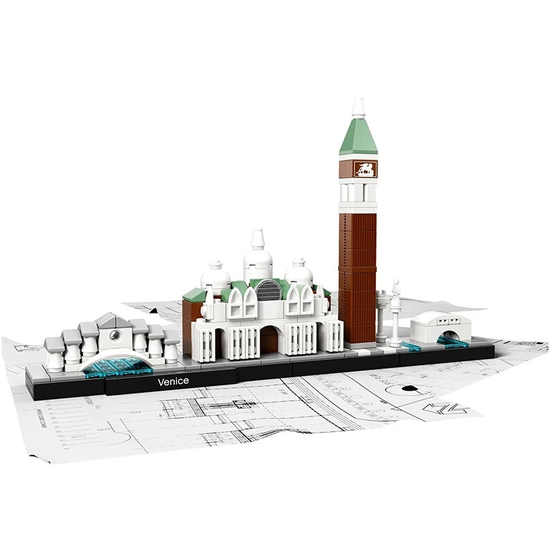 Venice City Skyline Building Blocks - 3D Puzzle - Construction Bricks Set