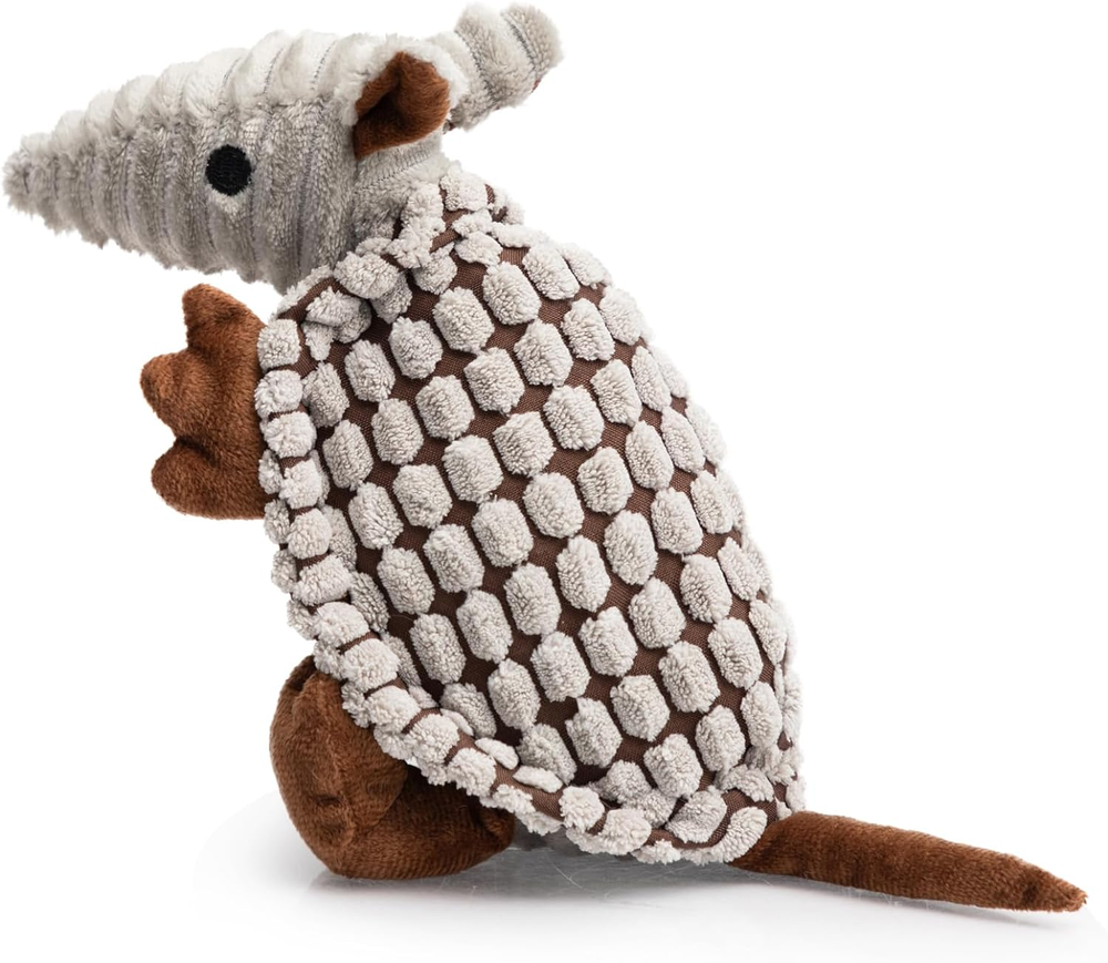 Plush Dog Squeaky Toy Stuffed Armadillo Animal Pet Puppy Chew Toys with Clean Te
