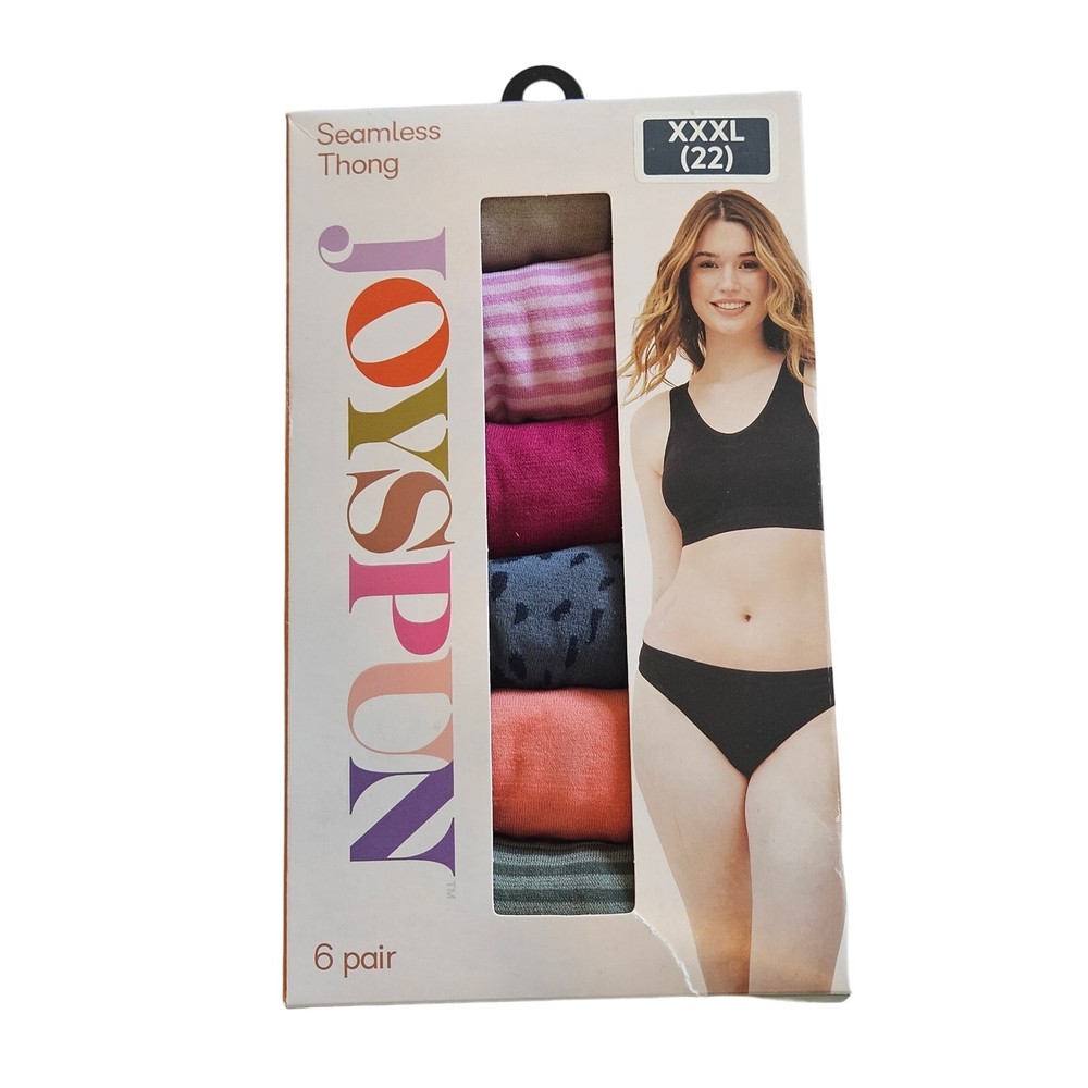 Joyspun Seamless Thong 6 Pairs Plus XXXL / 22 New in Box