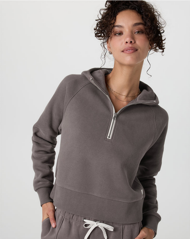 Restore Half Zip Hoodie,French terry for supremely soft comfort