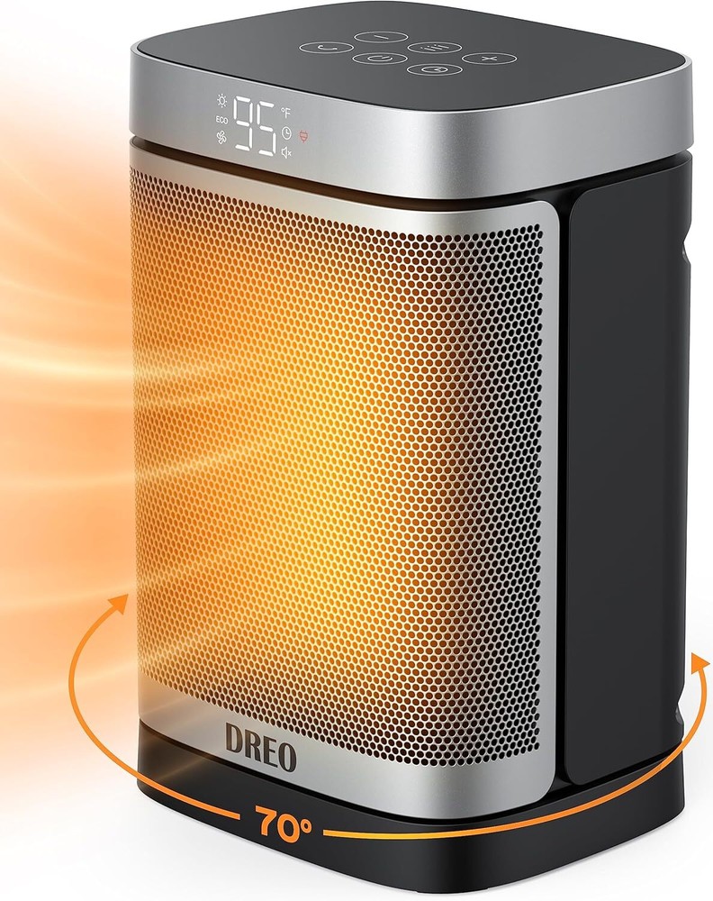 1500W 70° Oscillating Portable Space Heater for Indoor Heating  